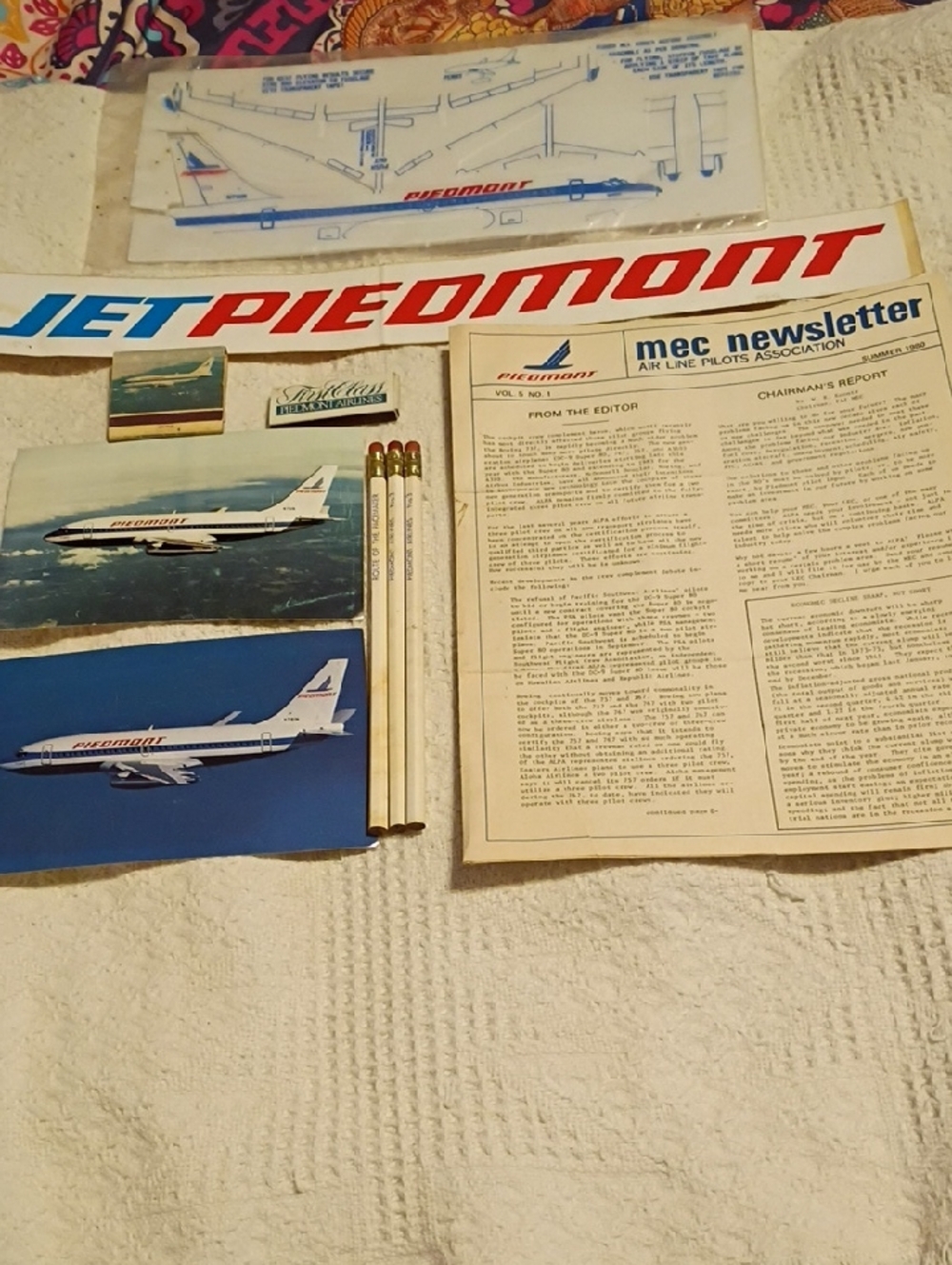 Piedmont Airlines Memorabilia Lot - Jet Piedmont Logo